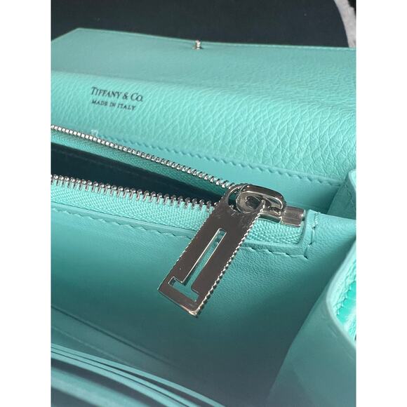 Authentic Tiffany & Co. Continental Flap Wallet Signature Tiffany Blue Leather - Picture 12 of 15